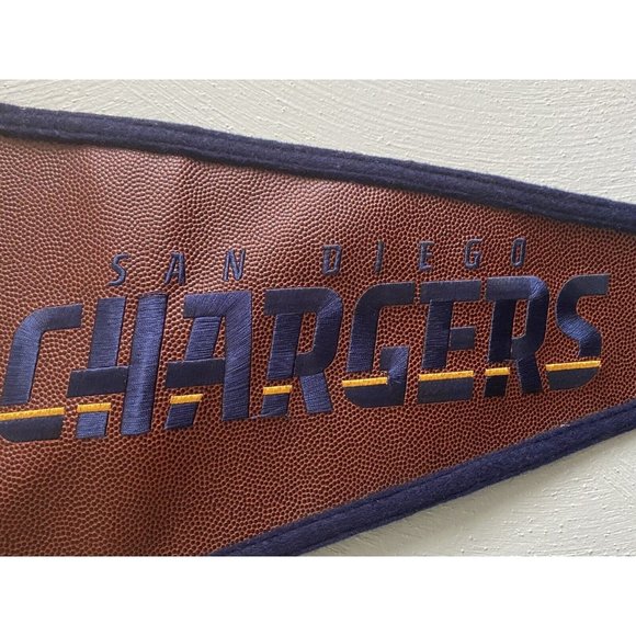San Diego Chargers NFL Pigskin Pennant 12 X 31 Flag Banner Winning Streak - Picture 3 of 7